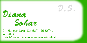 diana sohar business card